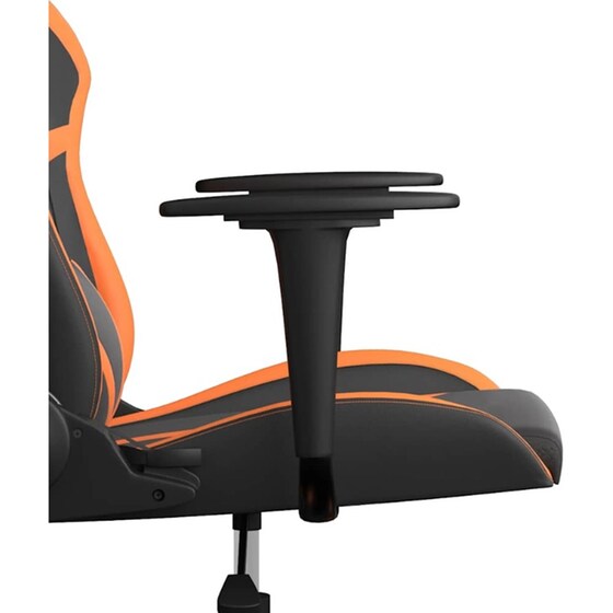 Καρέκλα Gaming VIDAXL 345429 με Ρυθμιζόμενα Μπράτσα από Τεχνητό Δέρμα - Μαύρο / Πορτοκαλί image 7