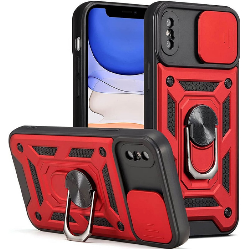 Θήκη Apple iPhone XS Max - Bodycell Armor Slide - Κόκκινο