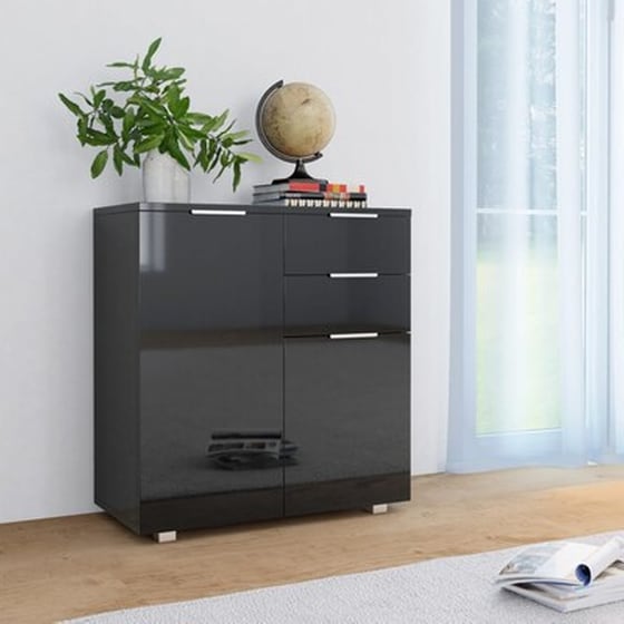 Έπιπλο Τηλεόρασης VidaXL από Μοριοσανίδα 71x35x76cm - Μαύρο image 0