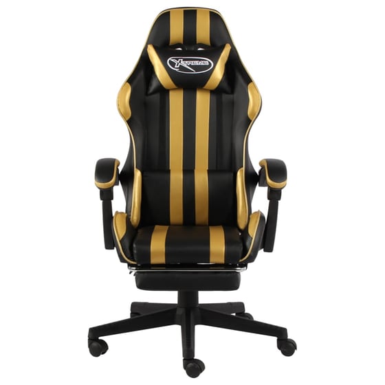 Gaming Καρέκλα VidaXL Racing από Τεχνητό Δέρμα - Μαύρη/Χρυσό image 1