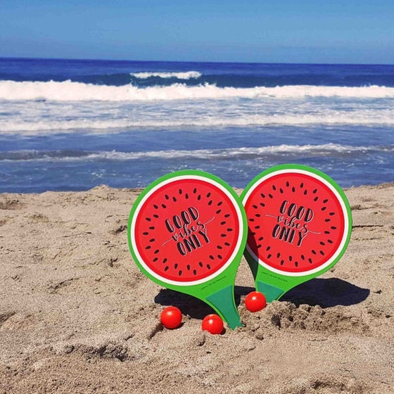 Σετ Ρακέτες Παραλίας Legami Watermelon 2 τμχ - Πράσινο/Κόκκινο image 3