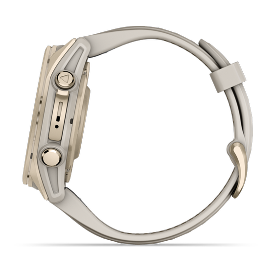 Smartwatch Garmin Fenix 8 43mm - Sapphire, Soft Gold with Fog Gray/Dark Sandstone Silicone Band image 2