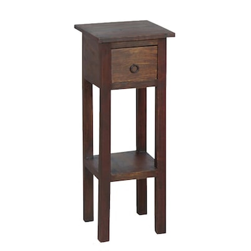 WOODWELL Κομοδινο Καρυδι Με 1 Συρταρι