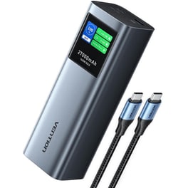 Powerbank Vention FKEH0 με ενσωματωμένο καλώδιο USB-C 27.000mAh 140W - Gray