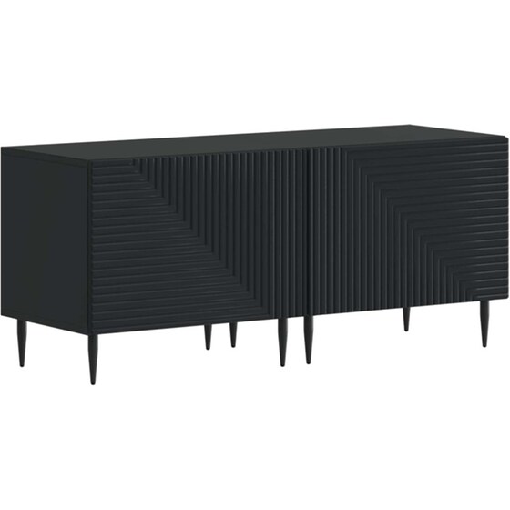 Έπιπλο Τηλεόρασης VidaXL με LED 3 τμχ 178 x 35 x 43 cm - Μαύρο image 3