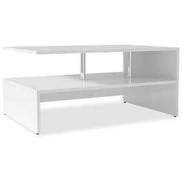 Τραπεζάκι Σαλονιού VidaXL από Μοριοσανίδα 90x59x42cm - Λευκό