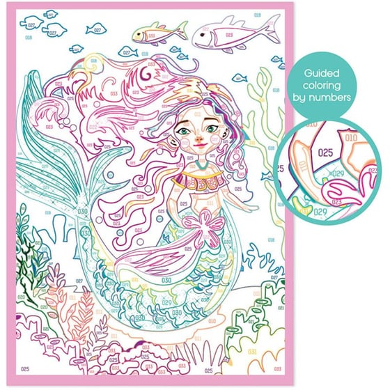 Σετ Ζωγραφικής HappiHobbi Paint By Numbers Mythical Mermaid image 1