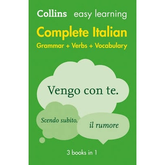 Easy Learning Complete Italian Grammar, Verbs and Vocabulary (3 books in 1) image 0