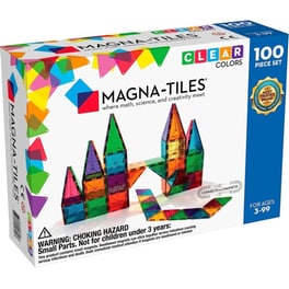 Magna Tiles Clear Colors Μαγνητικό Παιχνίδι 100 Κομματιών