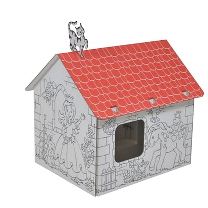 Annahouse Red Roof Princess By Allocacoc – Σπιτάκι Από Χαρτόνι Με Κόκκινη Στέγη