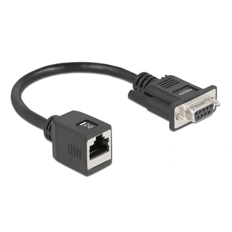 DELOCK Delock Αντάπτορας Από Serial Db9 Rs-232 Σε Rj45, Μαύρος