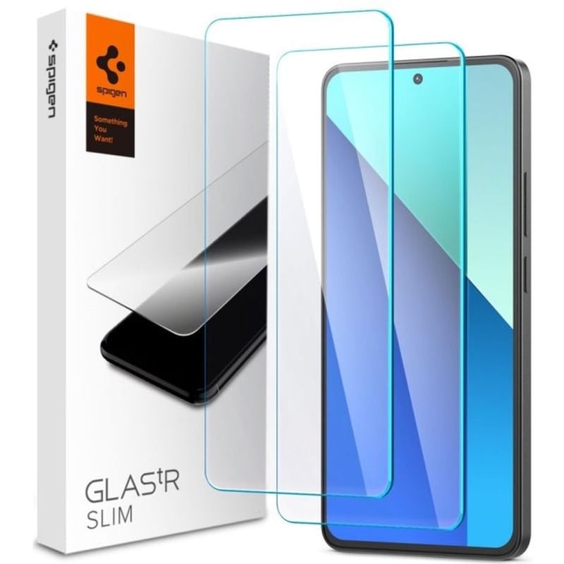 Προστατευτικό οθόνης Xiaomi Redmi Note 13 Pro 4G - Spigen Glas.tr Slim Premium Tempered Glass 9h - Clear (2τμχ)