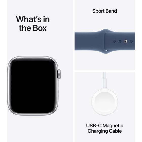 Apple Watch SE GPS 40mm - Silver Aluminium Case with Denim Sport Band - S/M image 6