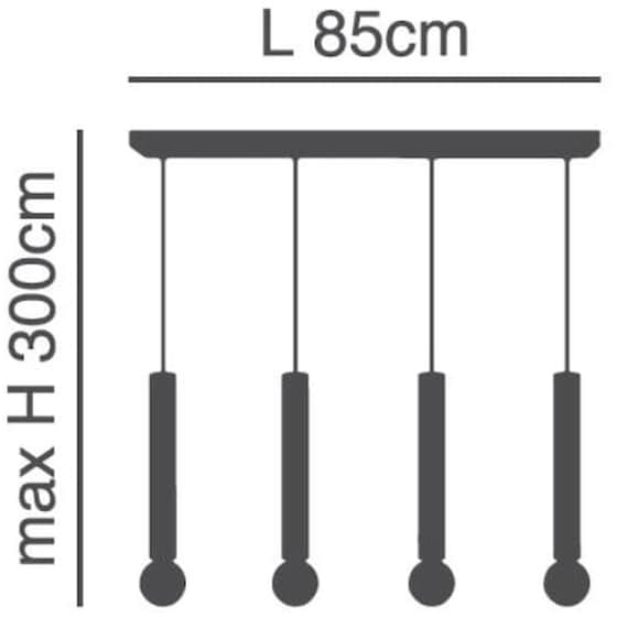 Φωτιστικό Οροφής Πολύφωτο Homelighting Adept Tube 77-8684 Μεταλλικό - Χρυσό/Μαύρο image 3