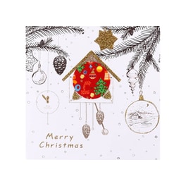 Καρτα Xmas με Υφασμα Ρολοι 15,5 X 15,5 Cm