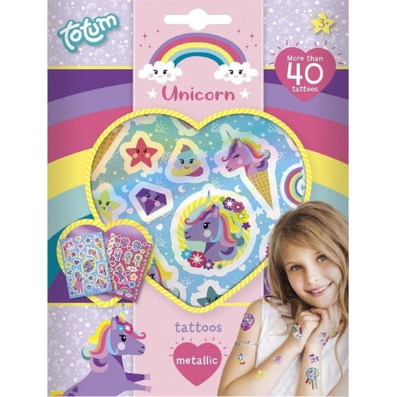Σετ Παιδικά Τατουάζ Totum Unicorn Metallic image 0