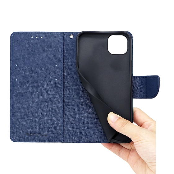 Θήκη Apple iPhone 14 Plus - Sonique Trend Book - Κόκκινο / Σκούρο Μπλε image 3