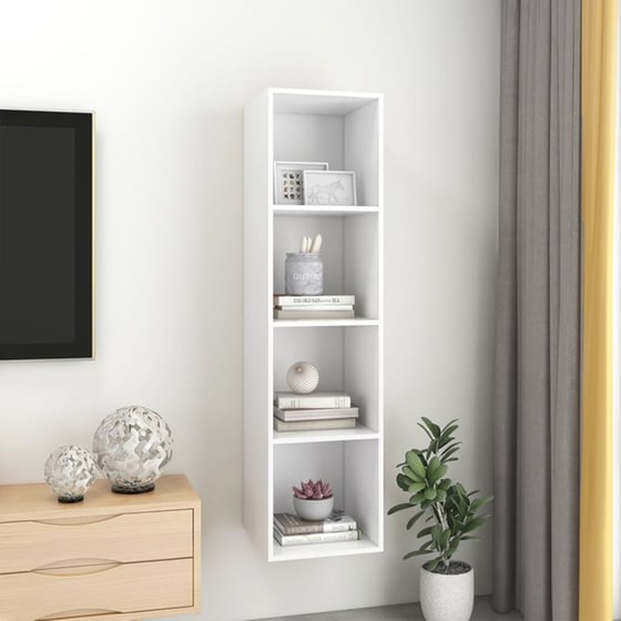 Έπιπλο Τηλεόρασης VidaXL από Μοριοσανίδα 37x37x142.5 cm - Λευκό image 4