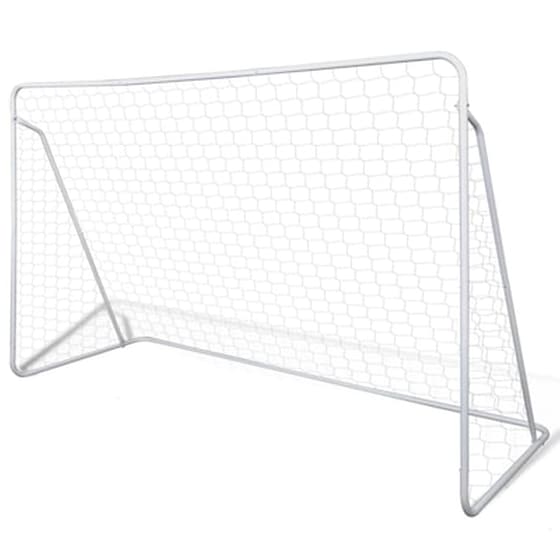 Vidaxl Σετ Τέρμα Ποδοσφαίρου Με Δίχτυ 240 X 90 X 150 Εκ. Από Ατσάλι image 1