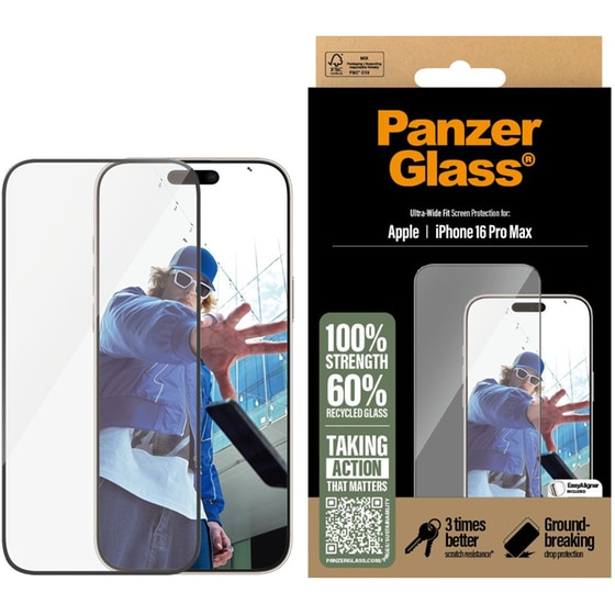 Προστατευτικό οθόνης Apple iPhone 16 Pro Max - PanzerGlass Ultra-Wide Fit Screen Protection image 1