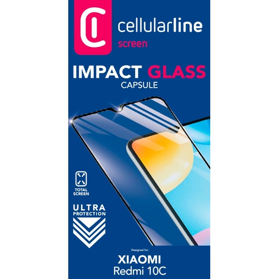Προστατευτικό οθόνης Xiaomi Redmi 10C - Cellular Line Impact Glass Capsule Transparrent image 1