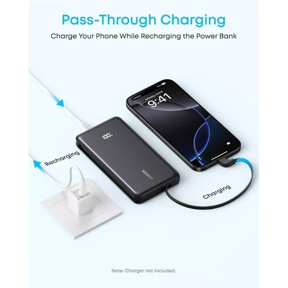 Anker Zolo Power Bank 10000mAh 22.5W με Θύρα USB-A και Θύρα USB-C Power Delivery / Quick Charge - Μαύρο image 1