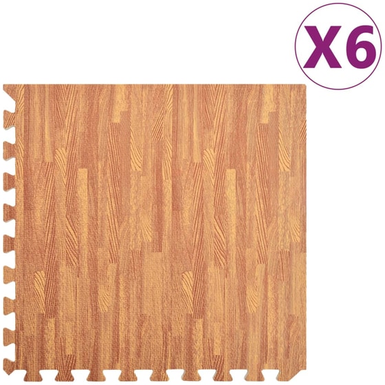 Δάπεδο Γυμναστικής VidaXL από EVA Foam Σετ 6 Τμχ 60x60 cm - Καφέ image 7