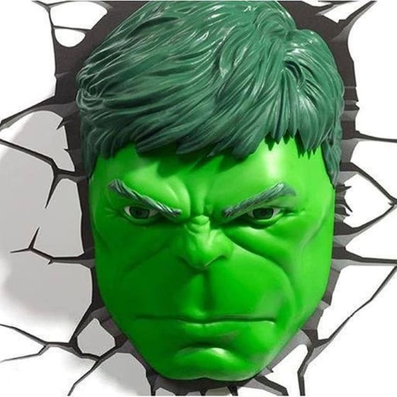 Διακοσμητικό Φωτιστικό 3d Light Fx Marvel - Hulk Face 3D Led image 0