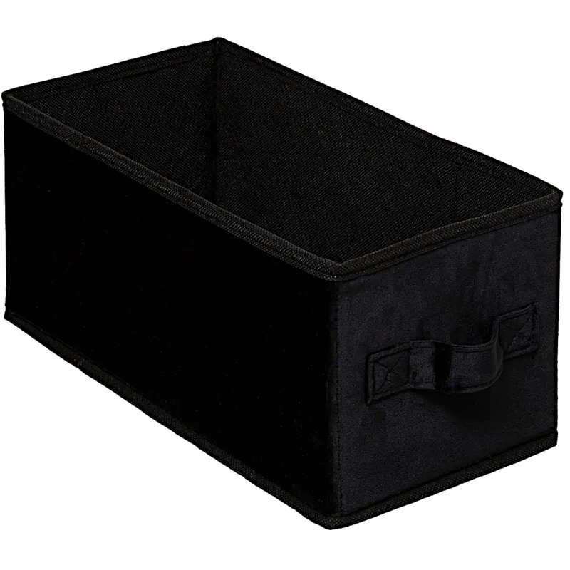 5FIVE Κουτί Αποθήκευσης Five Velvet Storage 173699e Βελουτέ 15x31x15 cm - Μαύρο