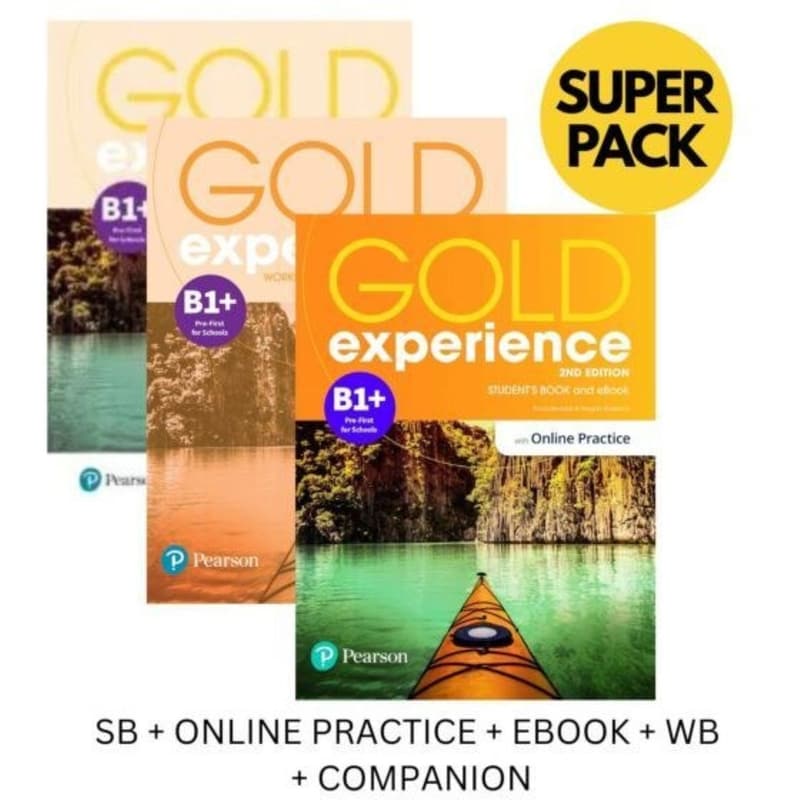 Gold Experience B1+ Super Pack (Students Book + Online Practice + E-Book + Workbook + Companion)