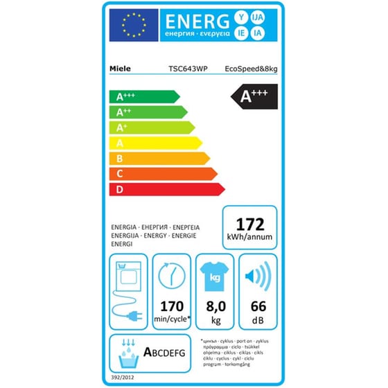MIELE TSC643WP EcoSpeed 8 kg A+++ με Αντλία Θερμότητας Λευκό Στεγνωτήριο Ρούχων image 10