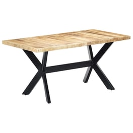 Vidaxl Τραπεζαρία 160 X 80 X 75 Εκ. Από Μασίφ Ακατέργαστο Ξύλο Μάνγκο