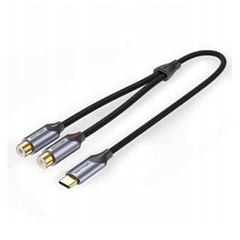 VENTION Καλώδιο Ήχου BGVHD 1x USB-C Male σε 2x RCA Female 0.50 m Μαύρο