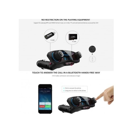 Transmitter Αυτοκινήτου Bluetooth Mp3 Player Oem Bt06 Με Ελληνικό Μενού image 2