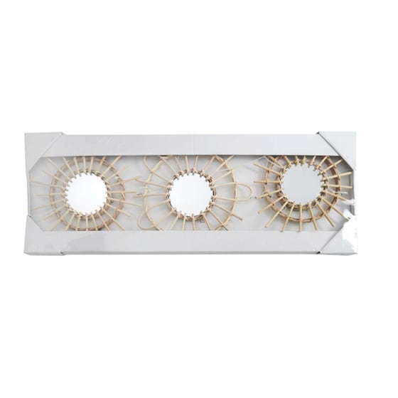 Σετ Διακοσμητικοί  Καθρέπτες Τοίχου Home Deco Factory 3 Τμχ Φ28 cm - Μπεζ image 1
