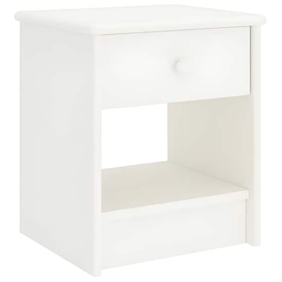 Κομοδίνο Vidaxl Από Μασίφ Ξύλο Πεύκου 35x30x40 cm - Λευκό image 0