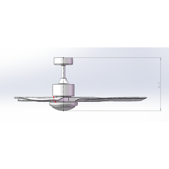 ΙQ CF-5213 85W 132cm με Φως και Τηλεχειριστήριο Ανεμιστήρας Οροφής image 1