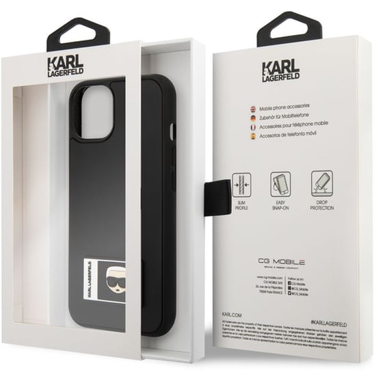 Karl Lagerfeld Ikonik Patch Karl’s Head Θήκη Προστασίας Από Σιλικόνη – Iphone 13 Pro (μαύρο – Klhcp13m3dkpk) image 3