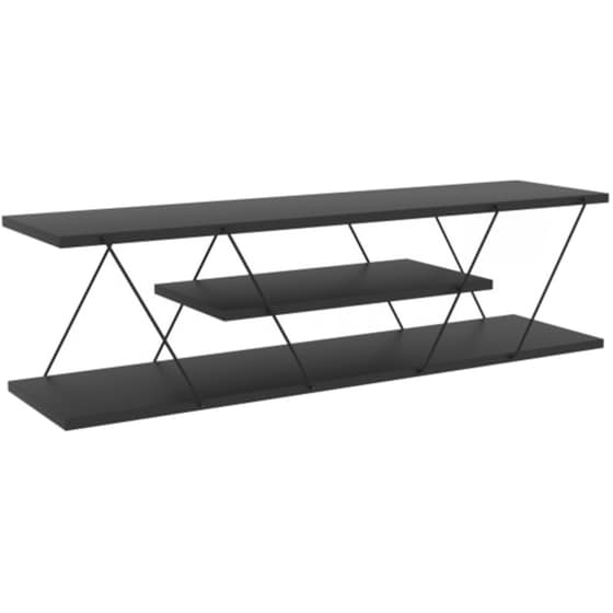 Έπιπλο Τηλεόρασης 24Mall Best από Μοριοσανίδα 120x30x33 cm - Ανθρακί/Γκρι image 0