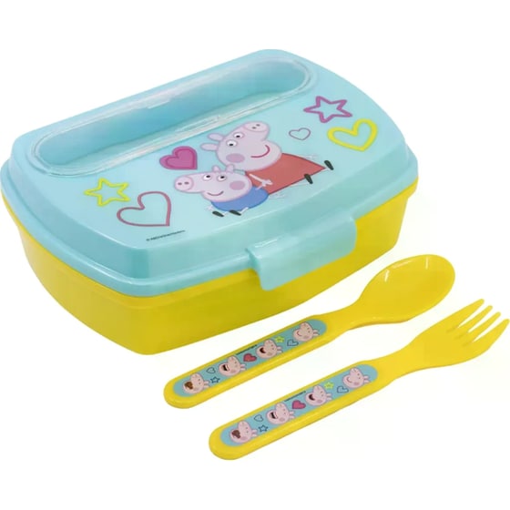 Φαγητοδοχείο Stor Με Κουτάλι Και Πιρούνι Peppa Pig - 1 Θέση image 0