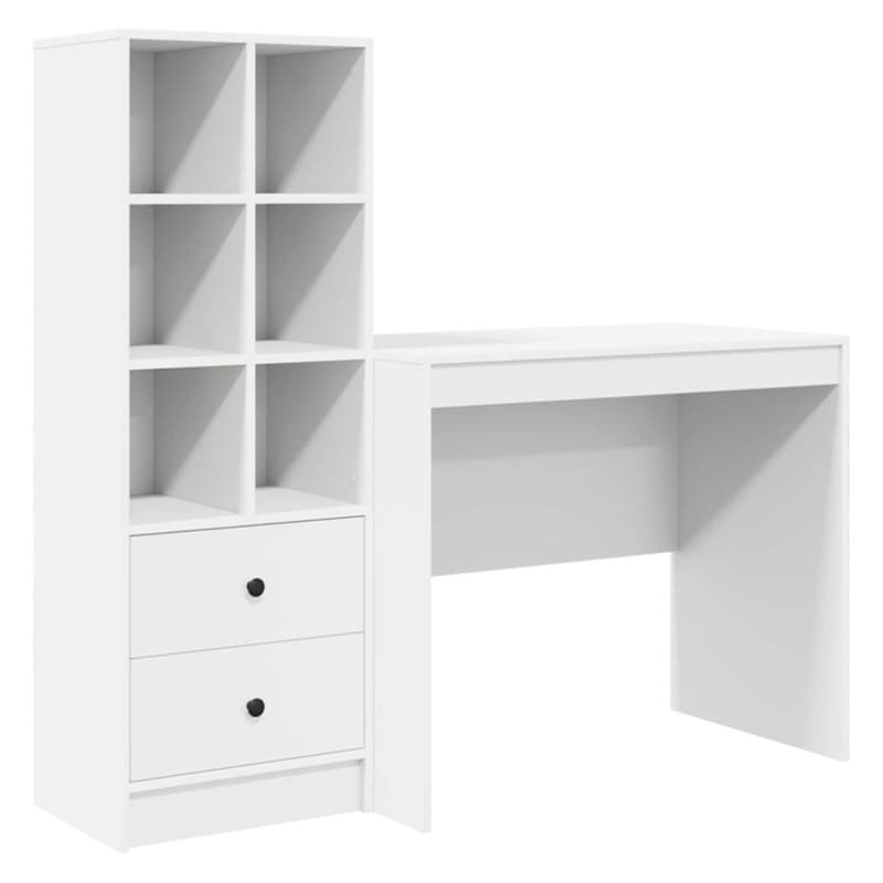 Γραφείο VidaXL 135,5x50x127 cm - Λευκό (2 τεμ.)