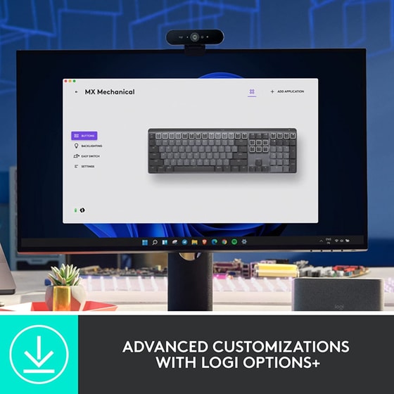 Logitech MX Mechanical Ασύρματο Bluetooth Πληκτρολόγιο (US) image 5