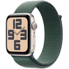 Apple Watch SE GPS 44mm - Starlight Aluminium Case with Lake Green Sport Loop