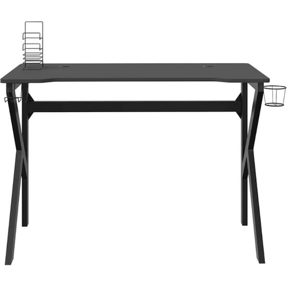 Γραφείο Gaming VidaXL με Πόδια σε Σχήμα K 110x60x75 cm - Μαύρο image 3