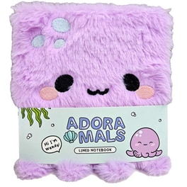 Σημειωματάριο Puckator Ριγέ Adoramals Octopus Plush Fluffies Λιλά
