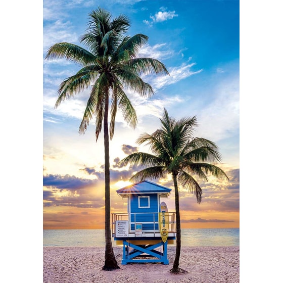 Παζλ Clementoni High Quality Collection Η Παραλία του Μαϊάμι στη Φλόριντα - Compact Box (500 Κομμάτια) image 1