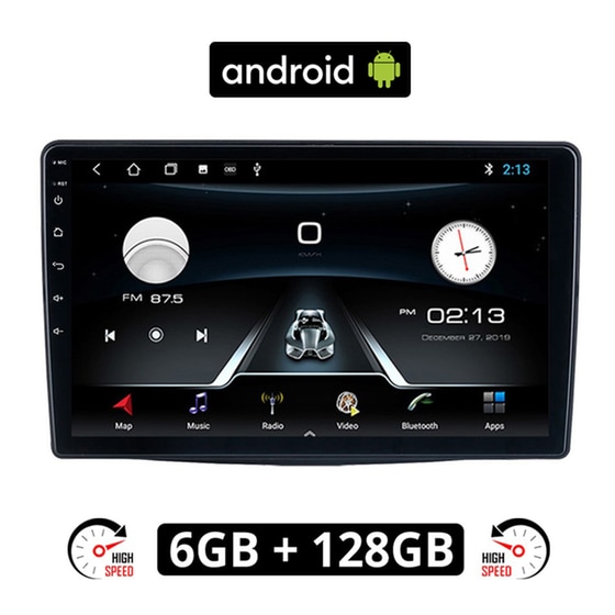 Ηχοσύστημα ΟΕΜ με Οθόνη Αφής 10" Android, GPS, Wi-Fi, Bluetooth - 6GB/128GB για FIAT 500L - Μαύρο image 0