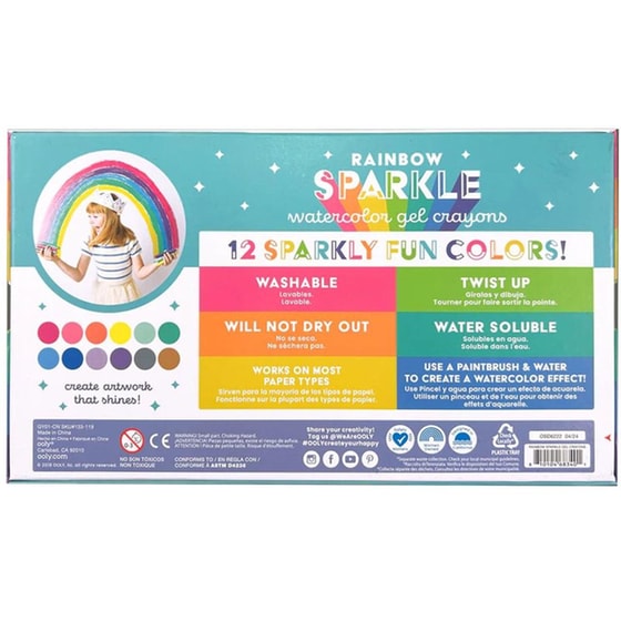 Κηρομπογιές Τζελ Ooly Sparkle Metallic (12 Τεμάχια) image 3