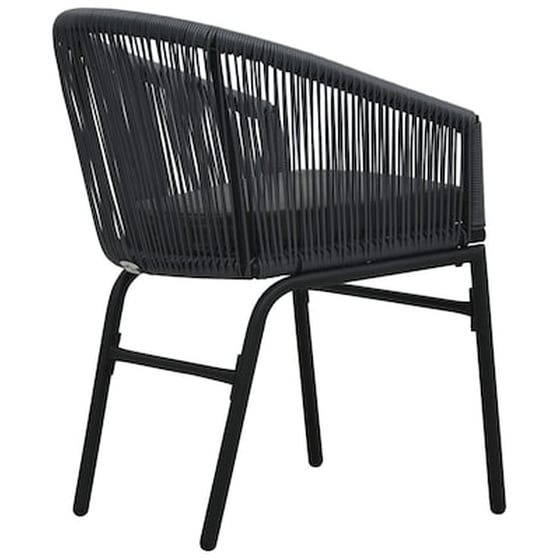 Καρέκλες Κήπου Vidaxl από Ρατάν Pvc 2 Τεμ. 58 x 58 x 78cm - Ανθρακί image 5