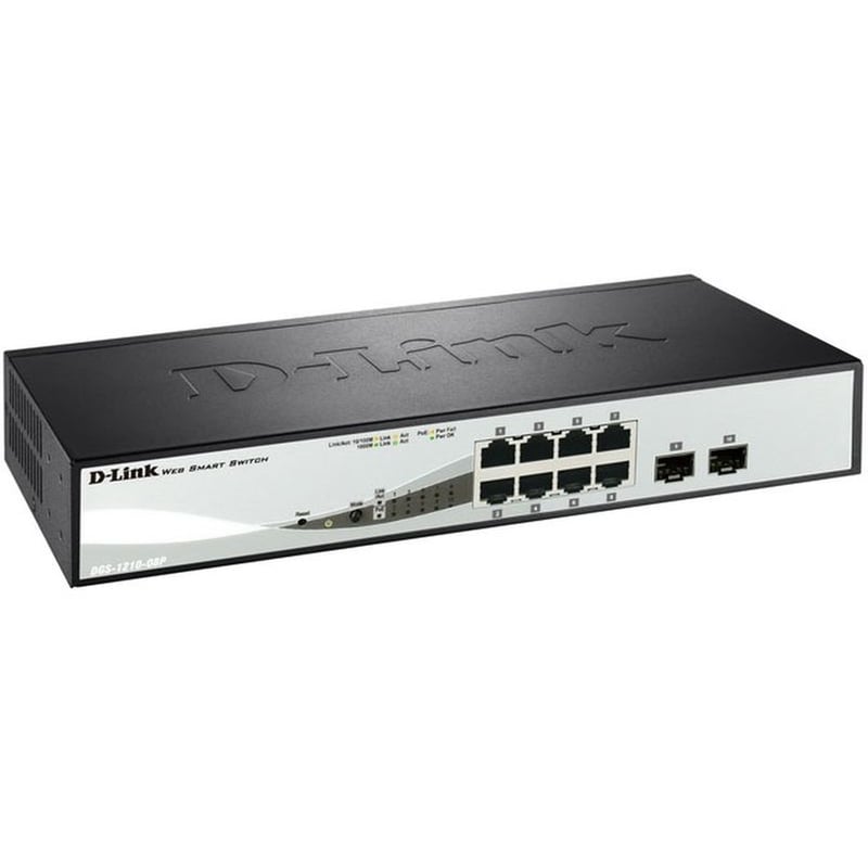 DLINK D-Link DGS-1210-08P Network Switch Managed L2 8-Port Smart Gigabit Ethernet